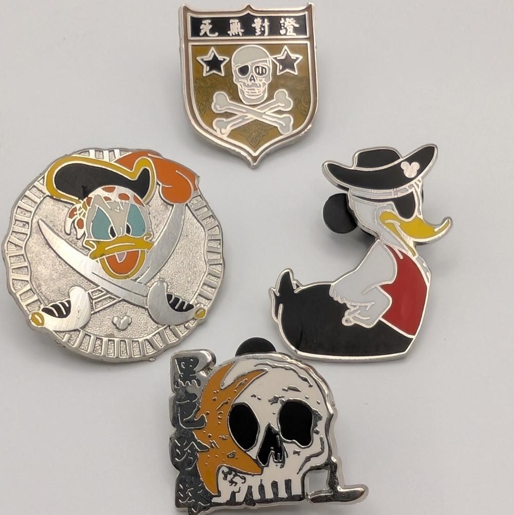 Disney Pirates Of The Caribbean Themed Enamel Trading Pins